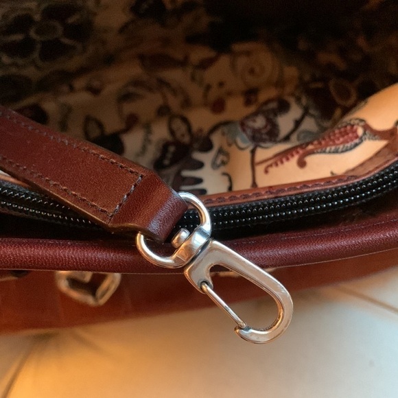 BRIGHTON Alligator Embossed Leather Handbag - Whiskey - Picture 16 of 17